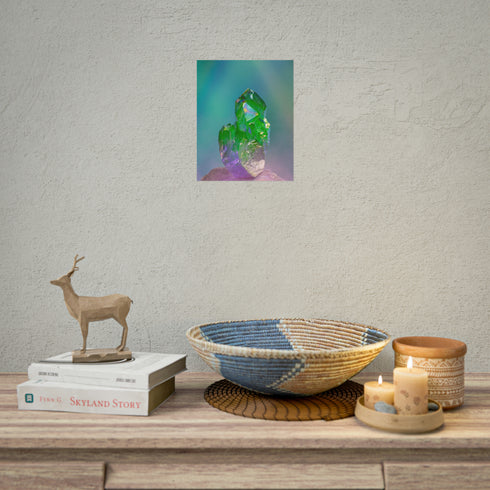 Raw Green Quartz Cluster Fine Art Print